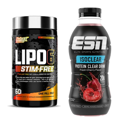 Diät-Duo: Nutrex Lipo 6 Black STIM-FREE + ESN Isoclear RTD – alle enthaltenen Artikel