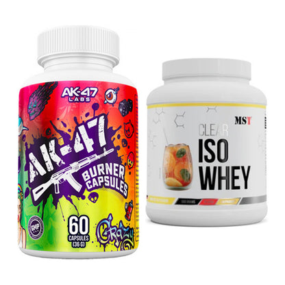 Diät-Duo: AK47 Labs Fatburner + MST Iso Clear – alle enthaltenen Artikel