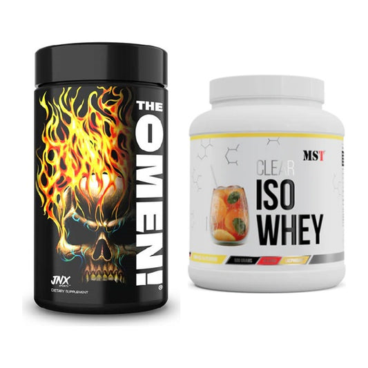 Diät-Duo: JNX Sports The Omen! 100 Kaps. + MST Iso Clear – alle enthaltenen Artikel