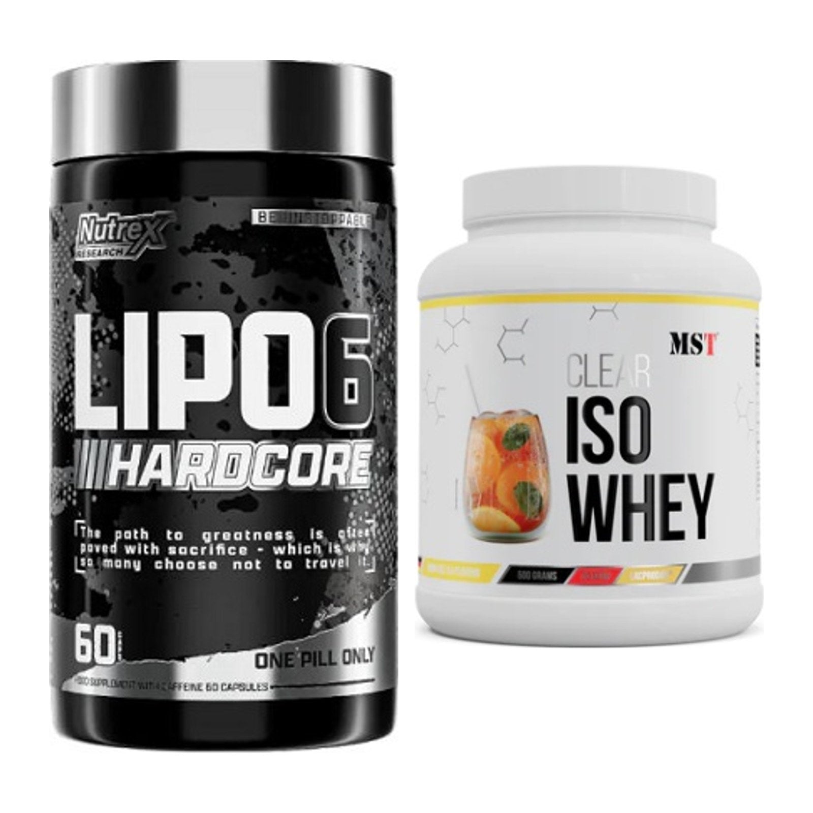 Diät-Duo: Nutrex Lipo 6 Hardcore + MST Iso Clear – alle enthaltenen Artikel