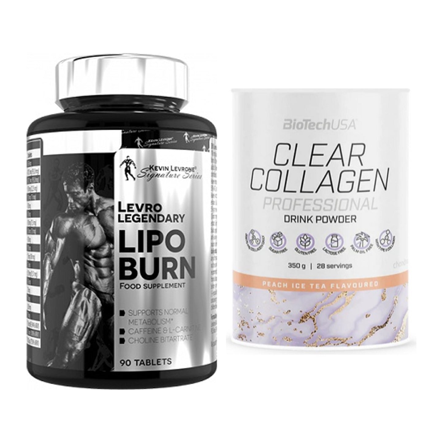 Diät-Duo: Kevin Levrone Lipo Burn + BioTech Clear Collagen – alle enthaltenen Artikel