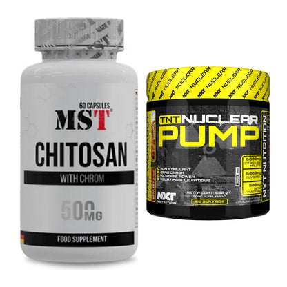 Diät-Duo: MST Chitosan + Chrom + NXT Nutrition TNT Nuclear Pump – alle enthaltenen Artikel