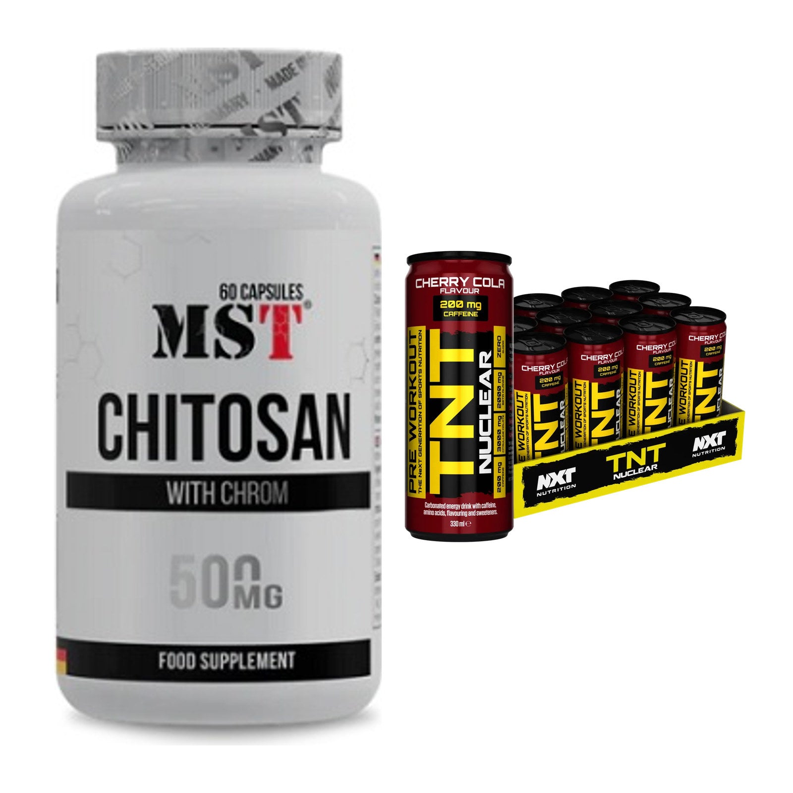 Diät-Duo: MST Chitosan + Chrom + NXT Nutrition TNT NUCLEAR – alle enthaltenen Artikel