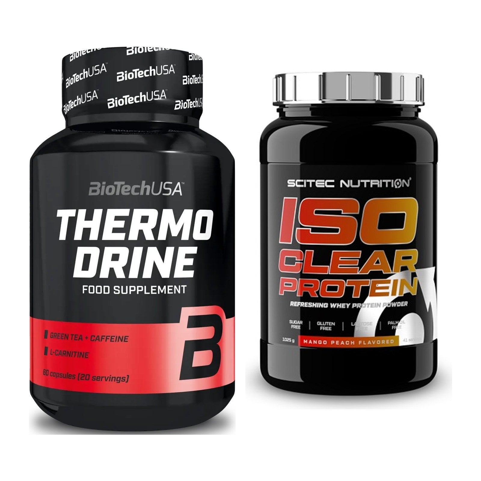 Diät-Duo: BioTech Thermo Drine + Scitec IsoClear Protein – alle enthaltenen Artikel