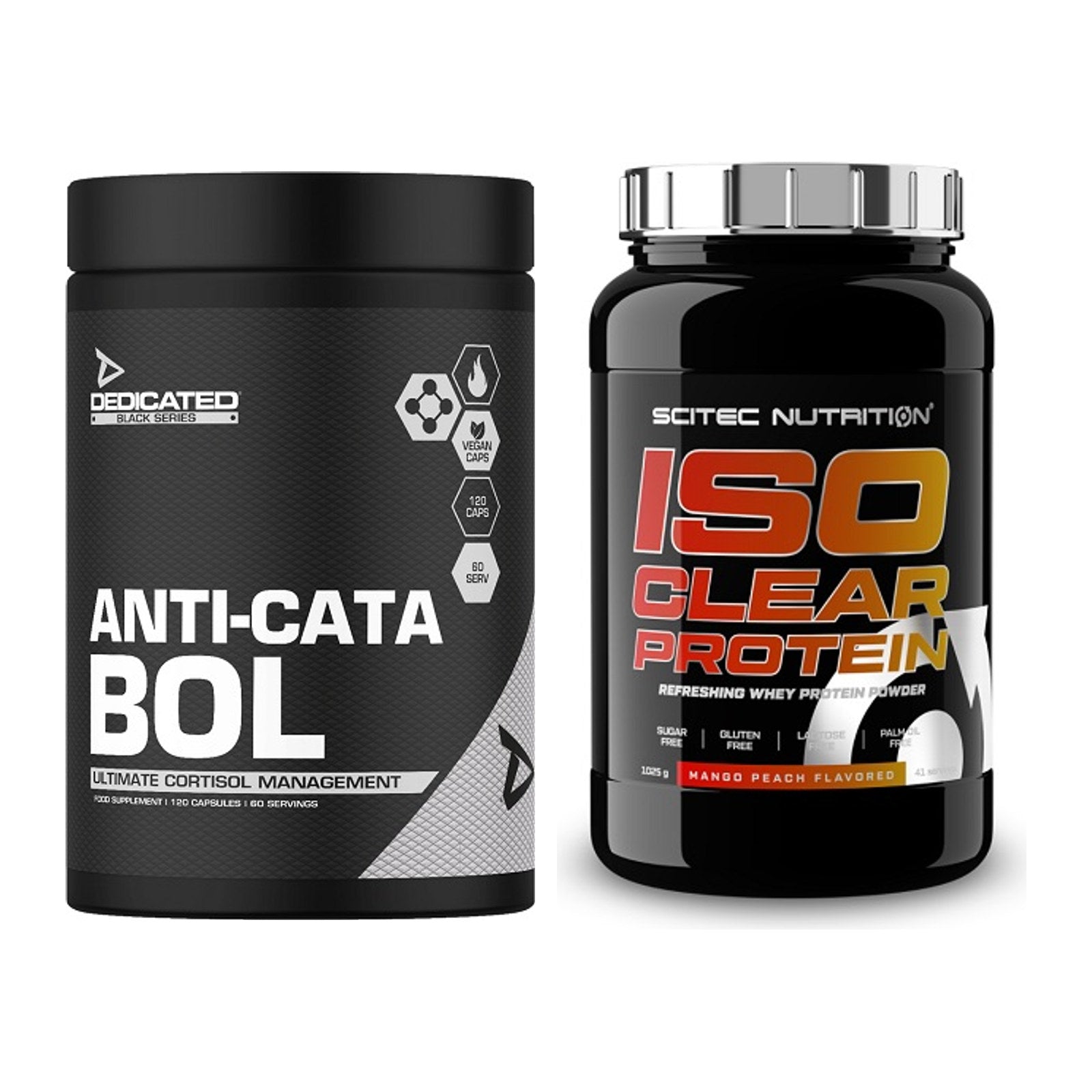 Diät-Duo: Dedicated Anti-Cata-Bol + Scitec IsoClear Protein – alle enthaltenen Artikel