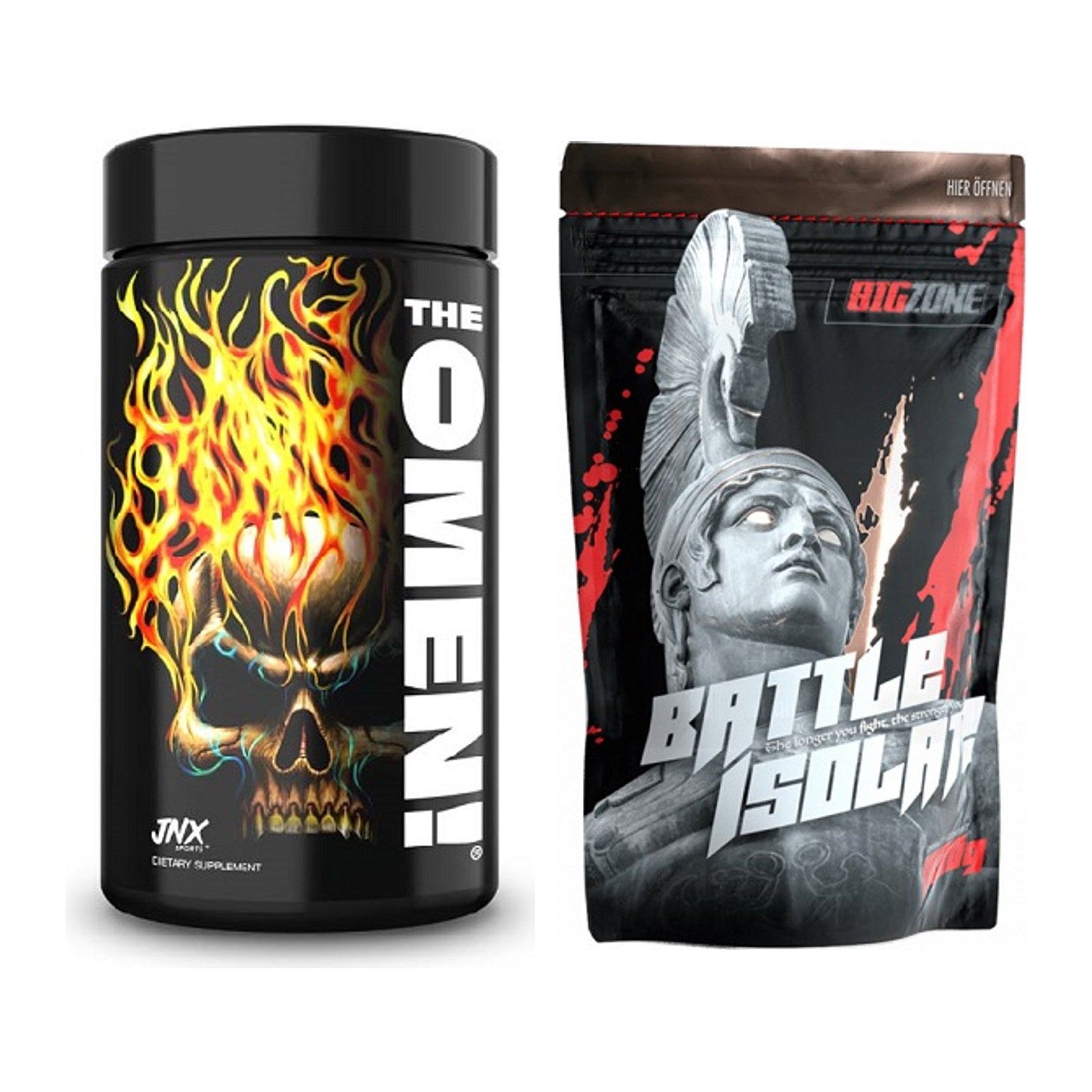 Diät-Duo: JNX Sports The Omen! 100 Kaps. + Big Zone Battle Isolate – alle enthaltenen Artikel