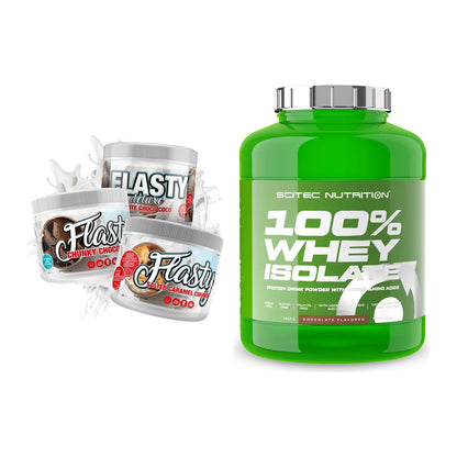 Diät-Duo: Sinob Flasty Geschmackspulver + Scitec Whey Isolate – alle enthaltenen Artikel