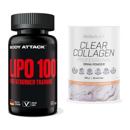 Diät-Duo: Body Attack Lipo 100 + BioTech Clear Collagen – alle enthaltenen Artikel