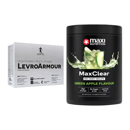 Diät-Duo: Kevin Levrone Levro Armour + MaxiNutrition MaxClear 100% – alle enthaltenen Artikel