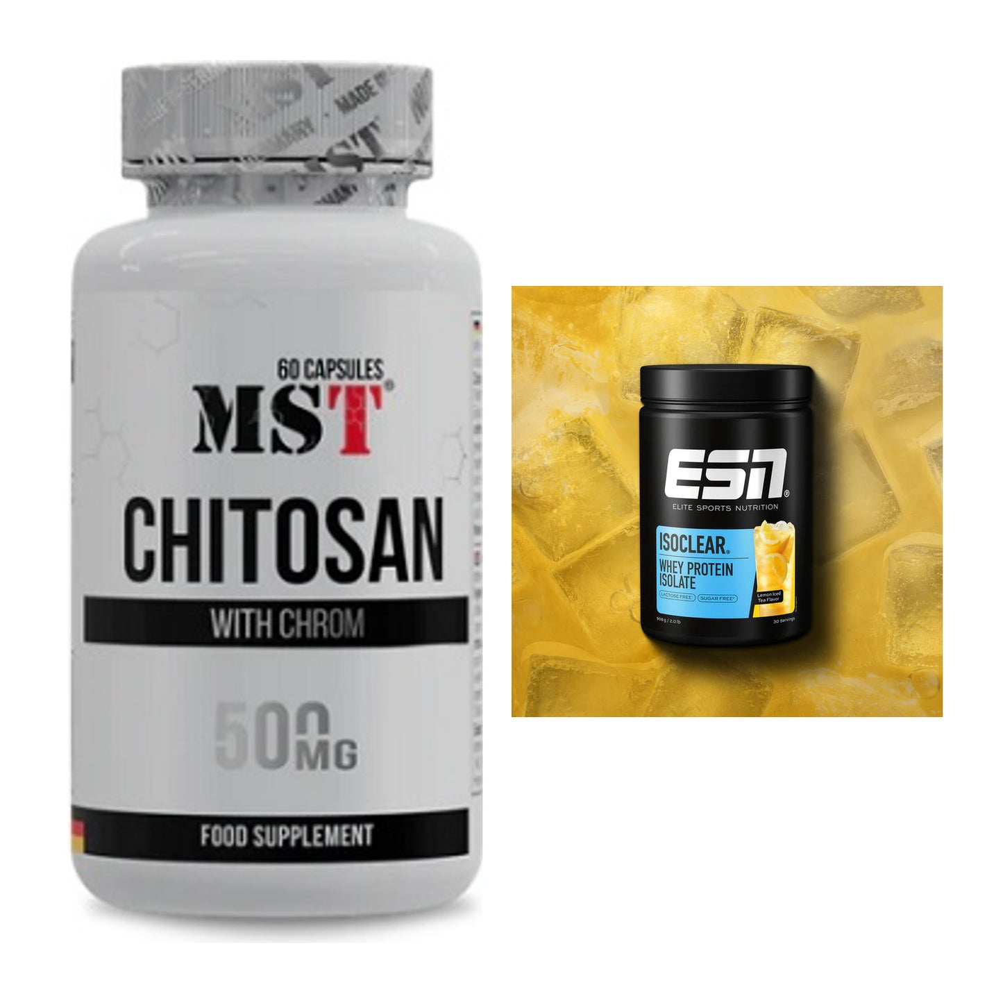 Diät-Duo: MST Chitosan + Chrom + ESN ISOCLEAR Whey Isolate – alle enthaltenen Artikel