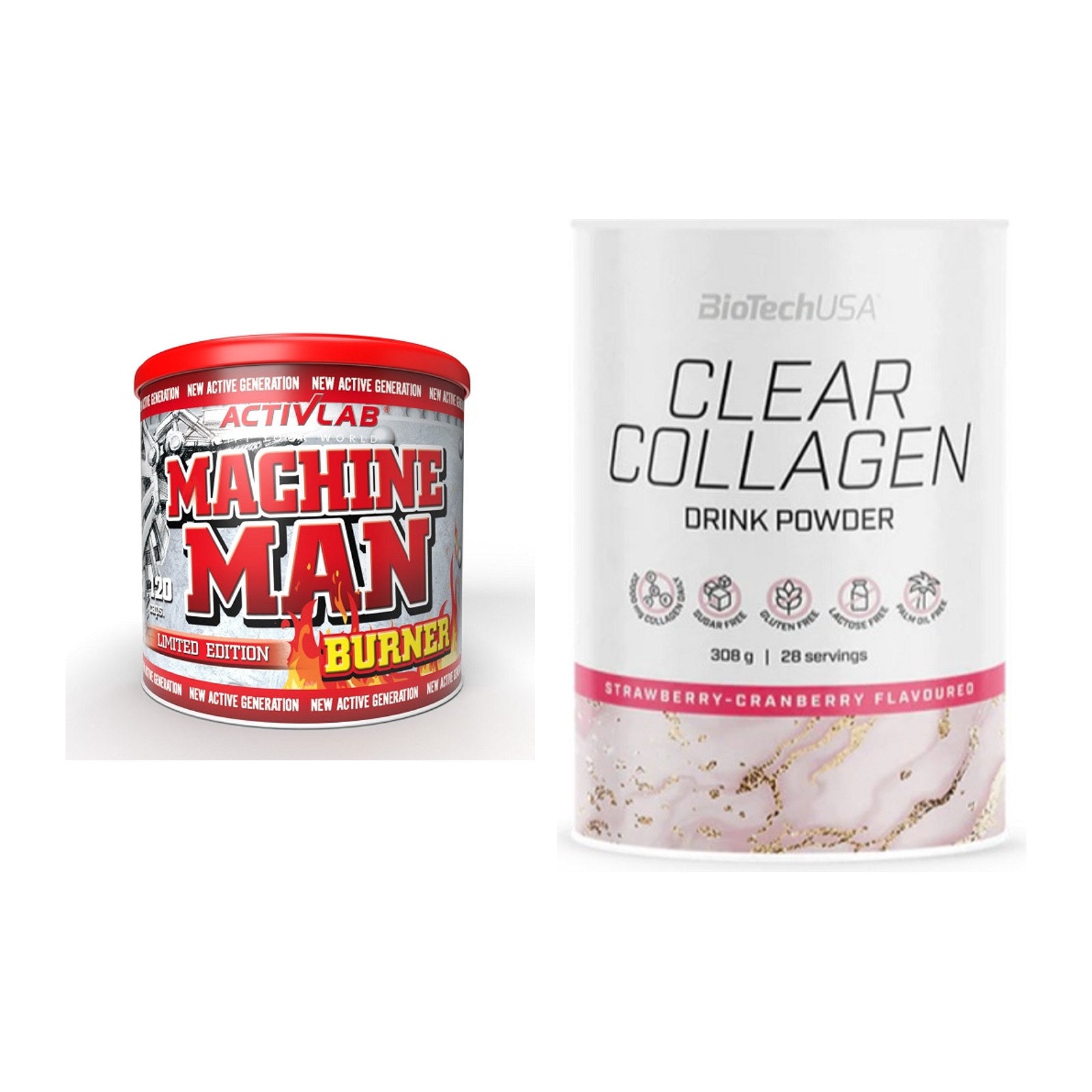 Diät-Duo: Activlab Machine Man Burner + BioTech Clear Collagen – alle enthaltenen Artikel