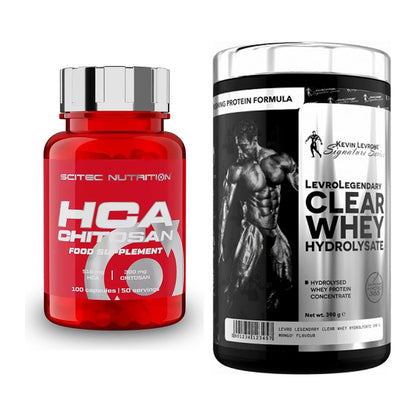 Diät-Duo: Scitec HCA-Chitosan + Kevin Levrone Clear Whey – alle enthaltenen Artikel