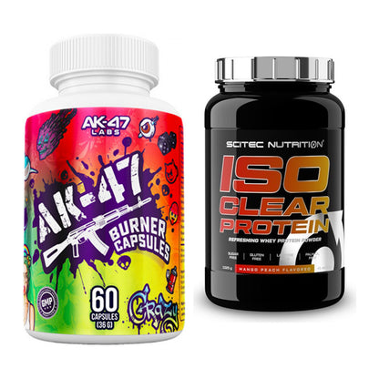 Diät-Duo: AK47 Labs Fatburner + Scitec IsoClear Protein – alle enthaltenen Artikel