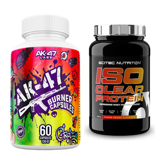 Diät-Duo: AK47 Labs Fatburner + Scitec IsoClear Protein – alle enthaltenen Artikel