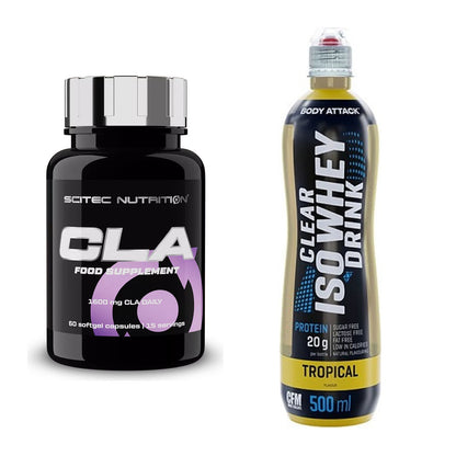 Diät-Duo: Scitec CLA + Body Attack Clear Iso Whey Drink – alle enthaltenen Artikel