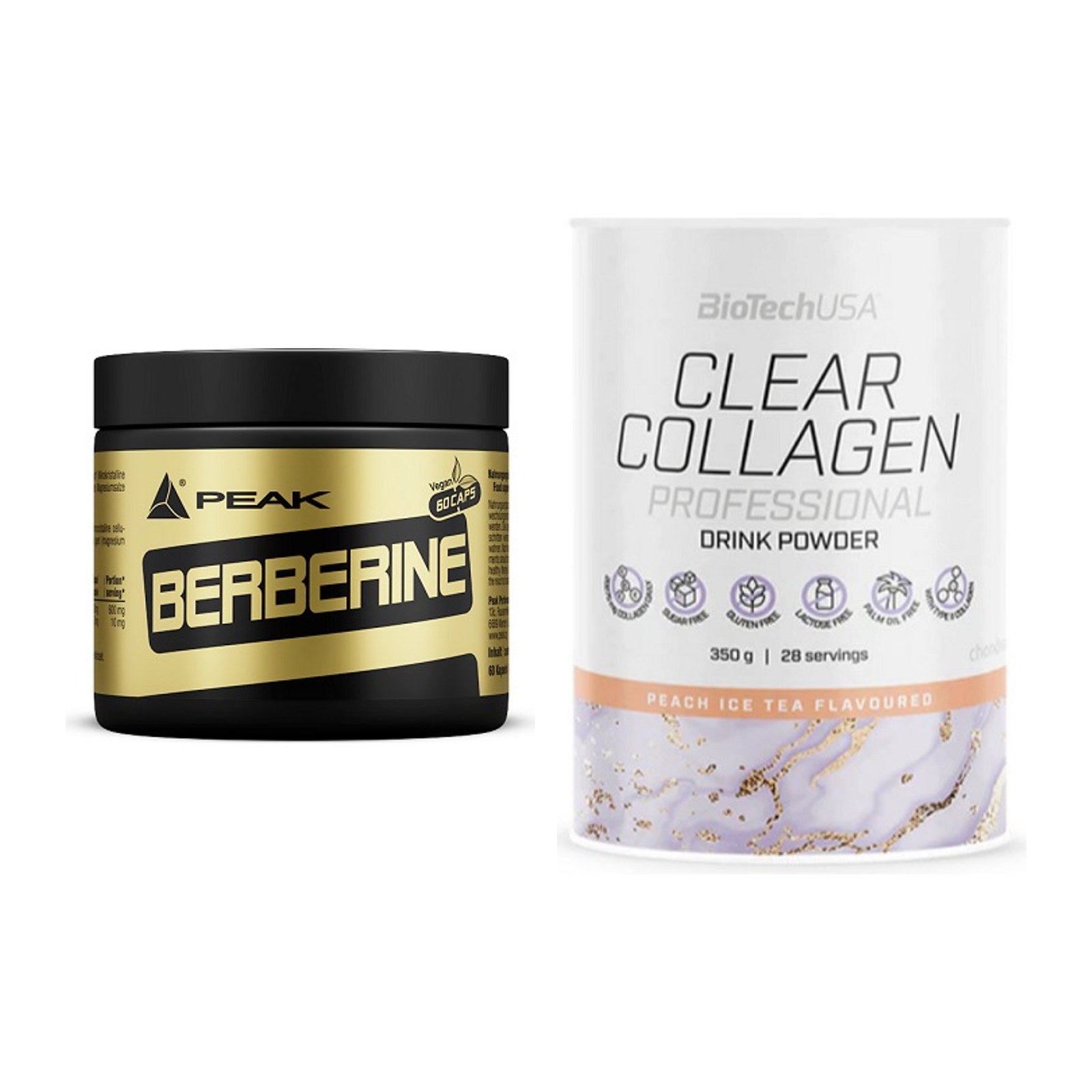 Diät-Duo: Peak Berberine + BioTech Clear Collagen – alle enthaltenen Artikel