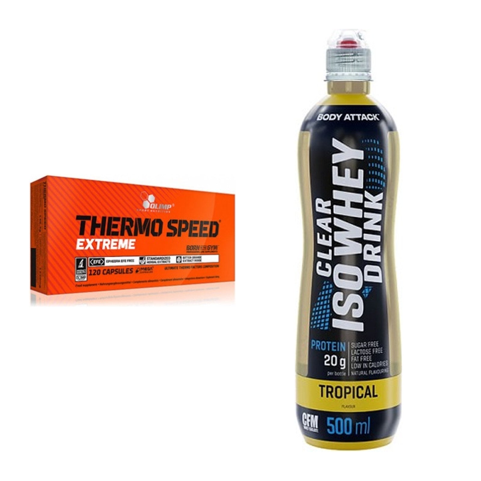 Diät-Duo: Olimp Thermo Speed Extreme + Body Attack Clear Iso Whey – alle enthaltenen Artikel
