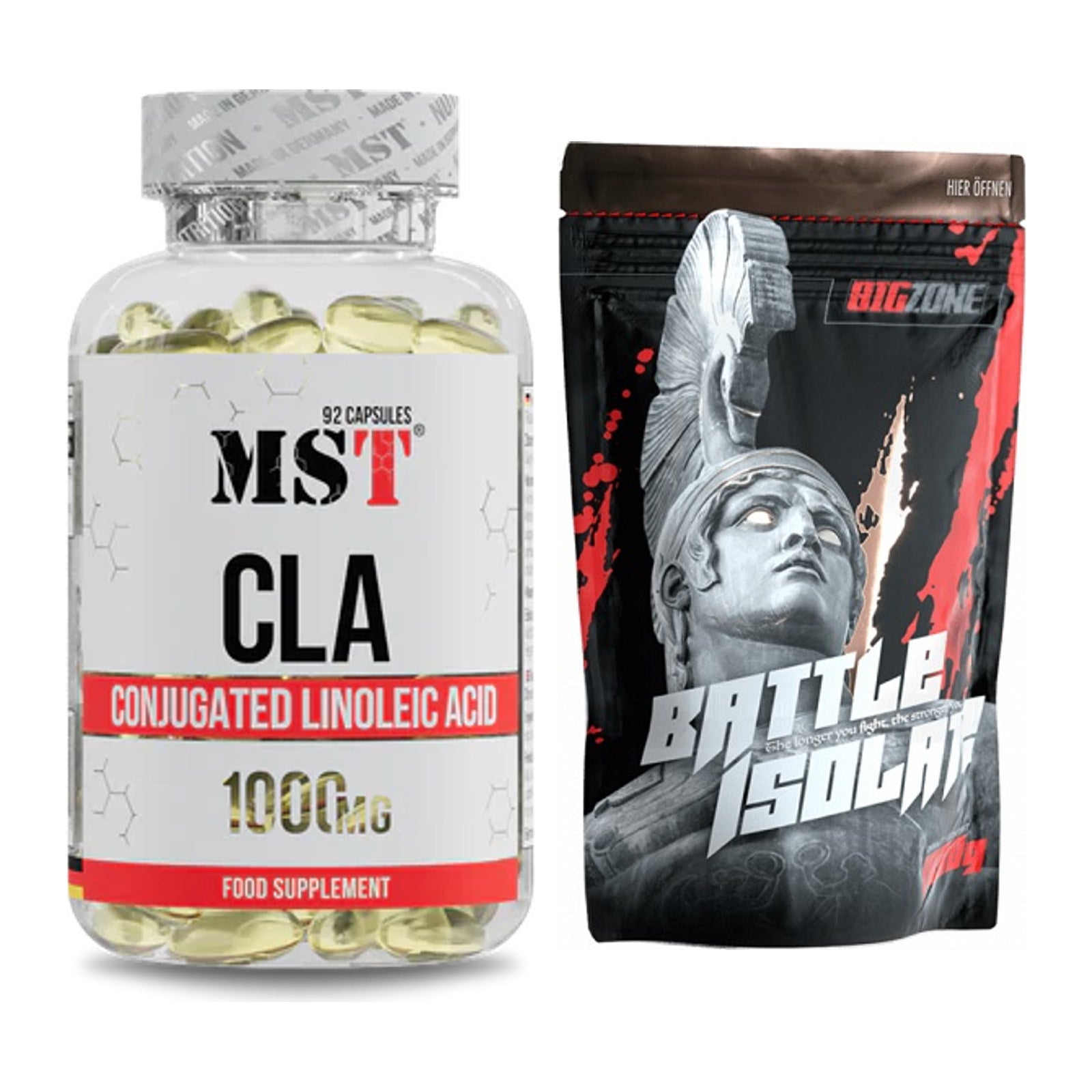 Diät-Duo: MST CLA 1000mg + Big Zone Battle Isolate – alle enthaltenen Artikel