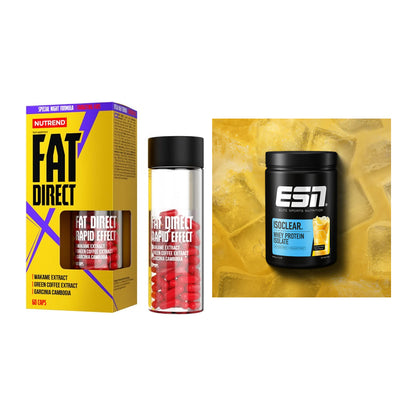 Diät-Duo: Nutrend Fat Direct + ESN ISOCLEAR Whey Isolate – alle enthaltenen Artikel