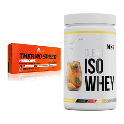 Diät-Duo: Olimp Thermo Speed Hardcore Mega + MST Iso Clear – alle enthaltenen Artikel