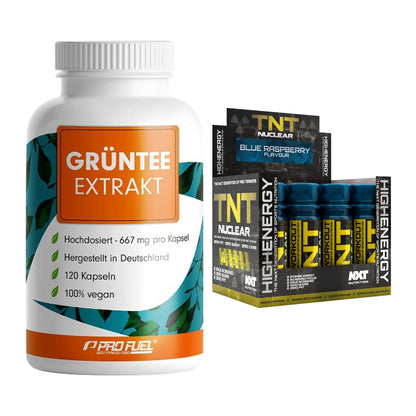 Diät-Duo: ProFuel Grüntee Extrakt + NXT Nutrition TNT Nuclear Shots – alle enthaltenen Artikel