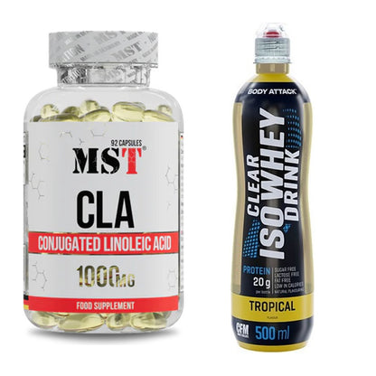 Diät-Duo: MST CLA 1000mg + Body Attack Clear Iso Whey Drink – alle enthaltenen Artikel