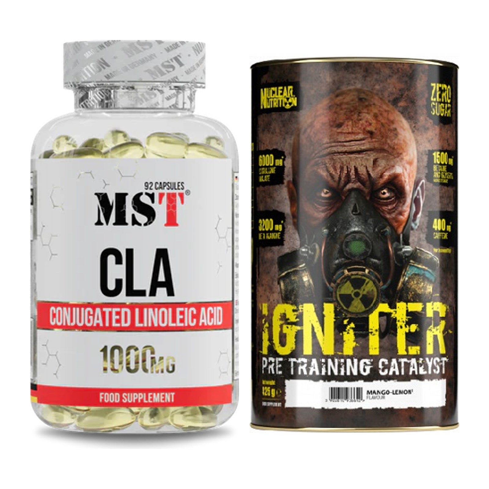 Diät-Duo: MST CLA 1000mg + Nuclear Nutrition IGNITER Booster – alle enthaltenen Artikel