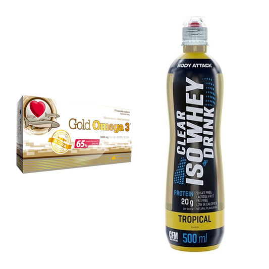 Diät-Duo: Olimp Omega 3 Gold Edition + Body Attack Clear Iso Whey – alle enthaltenen Artikel