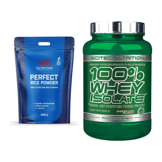 Diät-Duo: XXL Nutrition Perfect Rice Powder + Scitec Whey Isolate – alle enthaltenen Artikel