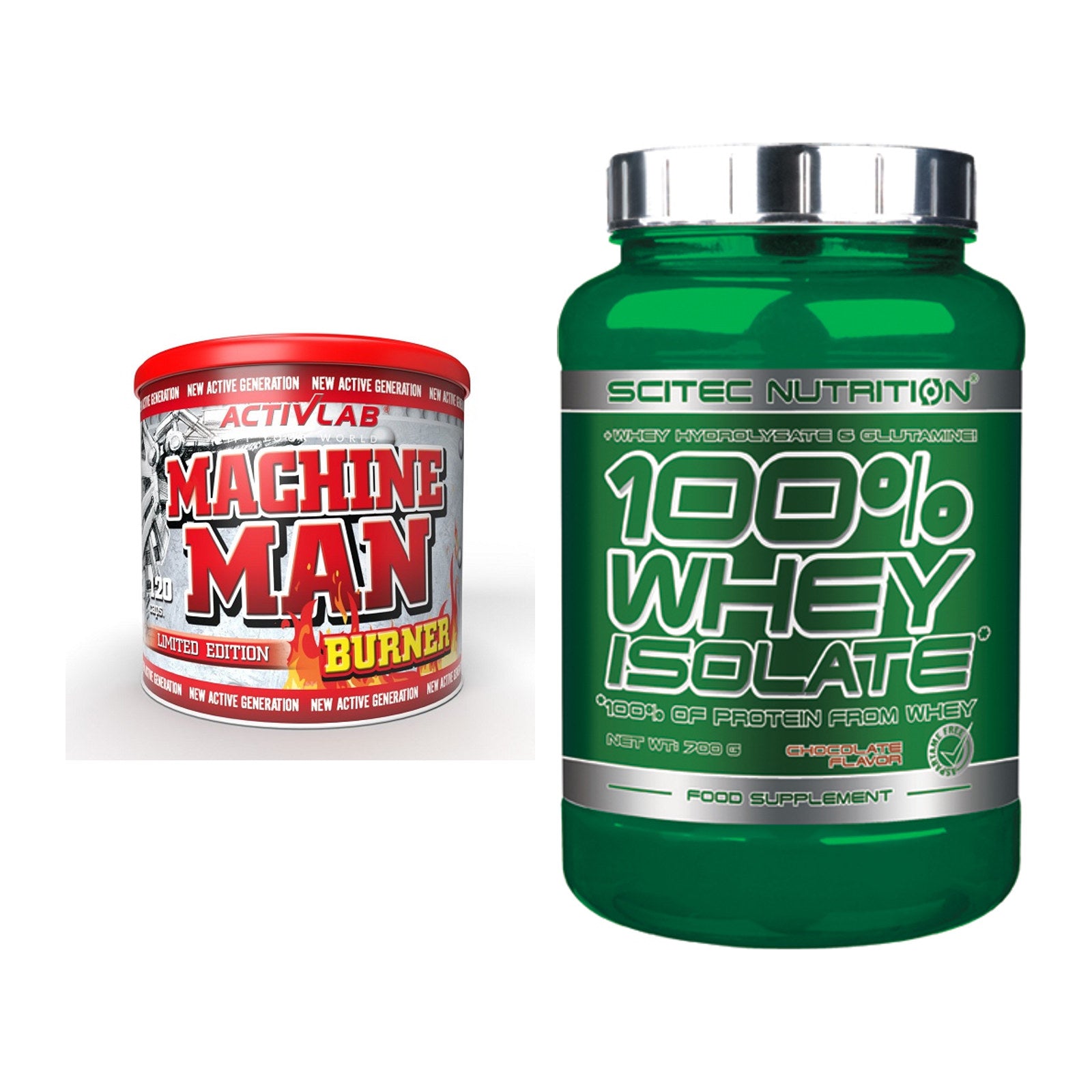 Diät-Duo: Activlab Machine Man Burner + Scitec Whey Isolate – alle enthaltenen Artikel