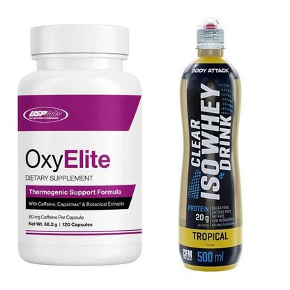 Diät-Duo: USP Labs OxyElite Pro + Body Attack Clear Iso Whey Drink – alle enthaltenen Artikel