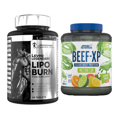 Diät-Duo: Kevin Levrone Lipo Burn + Applied Nutrition Clear Beef XP – alle enthaltenen Artikel
