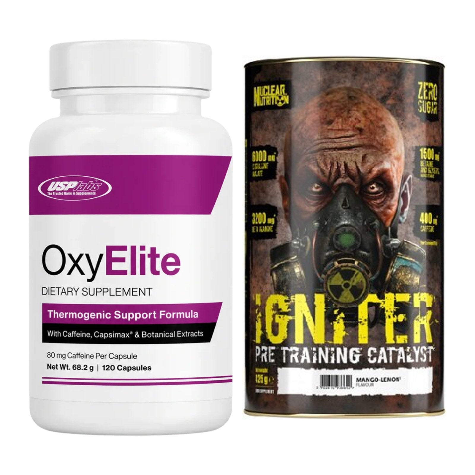 Diät-Duo: USP Labs OxyElite Pro + Nuclear Nutrition IGNITER Booster – alle enthaltenen Artikel