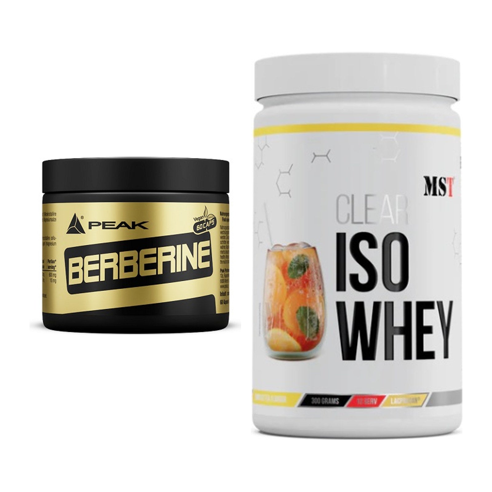 Diät-Duo: Peak Berberine + MST Iso Clear – alle enthaltenen Artikel