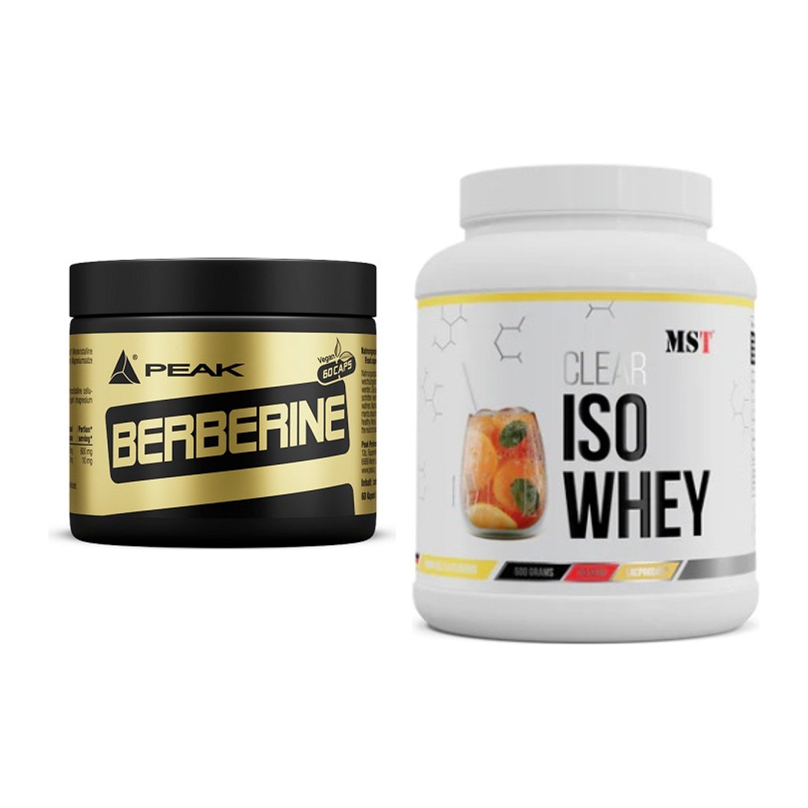 Diät-Duo: Peak Berberine + MST Iso Clear – alle enthaltenen Artikel