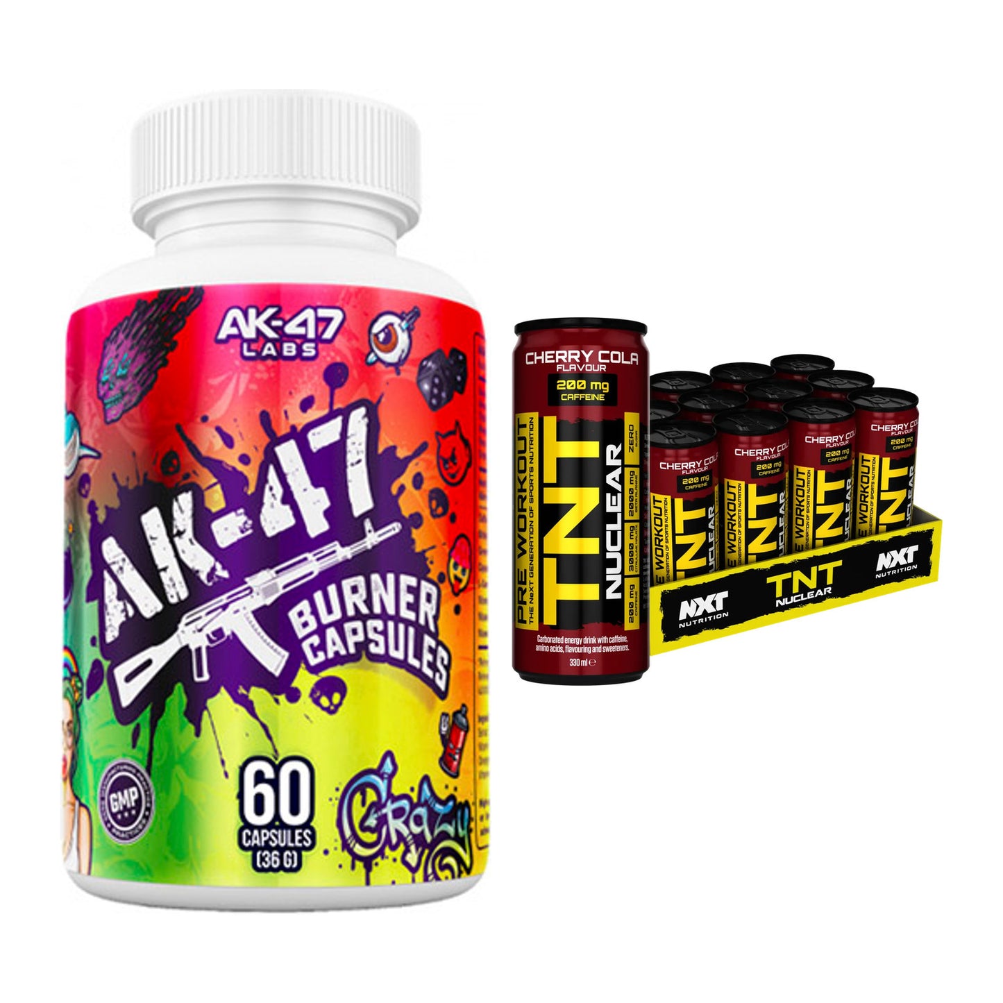 Diät-Duo: AK47 Labs Fatburner + NXT Nutrition TNT NUCLEAR – alle enthaltenen Artikel