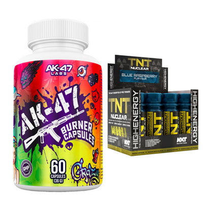 Diät-Duo: AK47 Labs Fatburner + NXT Nutrition TNT Nuclear Shots – alle enthaltenen Artikel