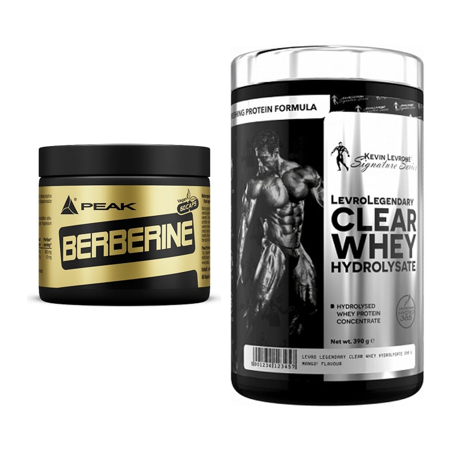 Diät-Duo: Peak Berberine + Kevin Levrone Clear Whey – alle enthaltenen Artikel
