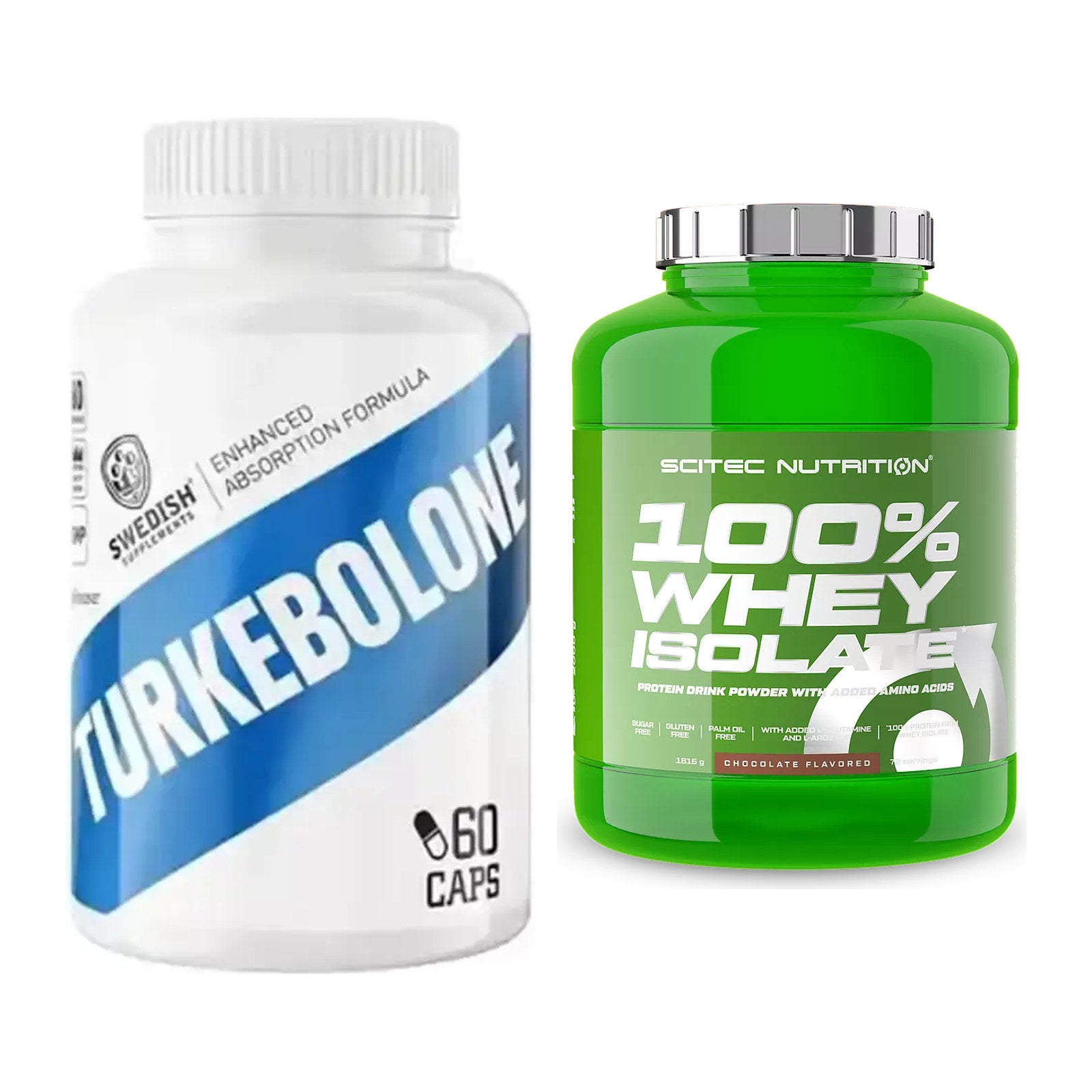 Diät-Duo: Swedish Supplements Turkebolone + Scitec Whey Isolate – alle enthaltenen Artikel