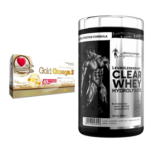 Diät-Duo: Olimp Omega 3 Gold Edition + Kevin Levrone Clear Whey – alle enthaltenen Artikel