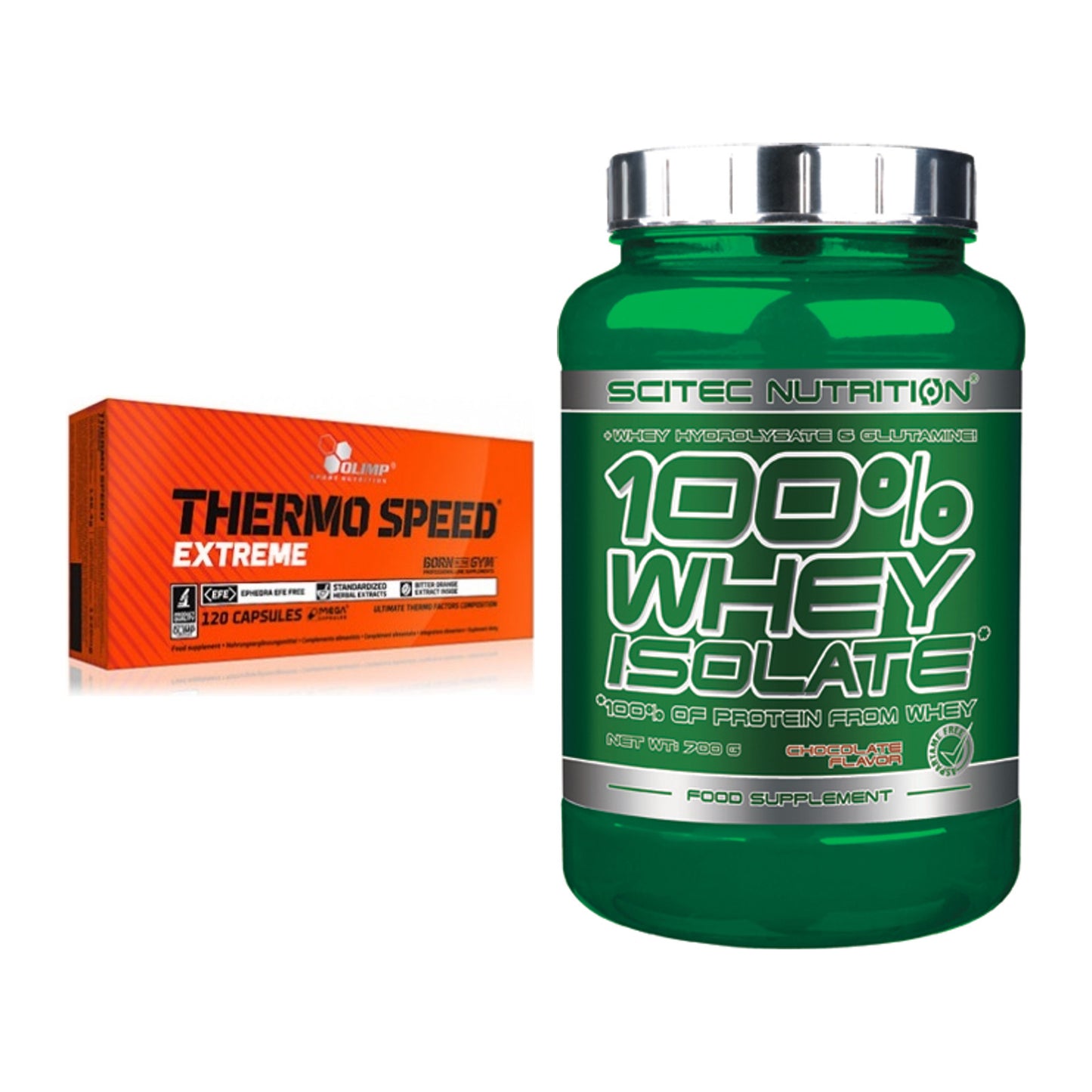 Diät-Duo: Olimp Thermo Speed Extreme Mega + Scitec Whey Isolate – alle enthaltenen Artikel