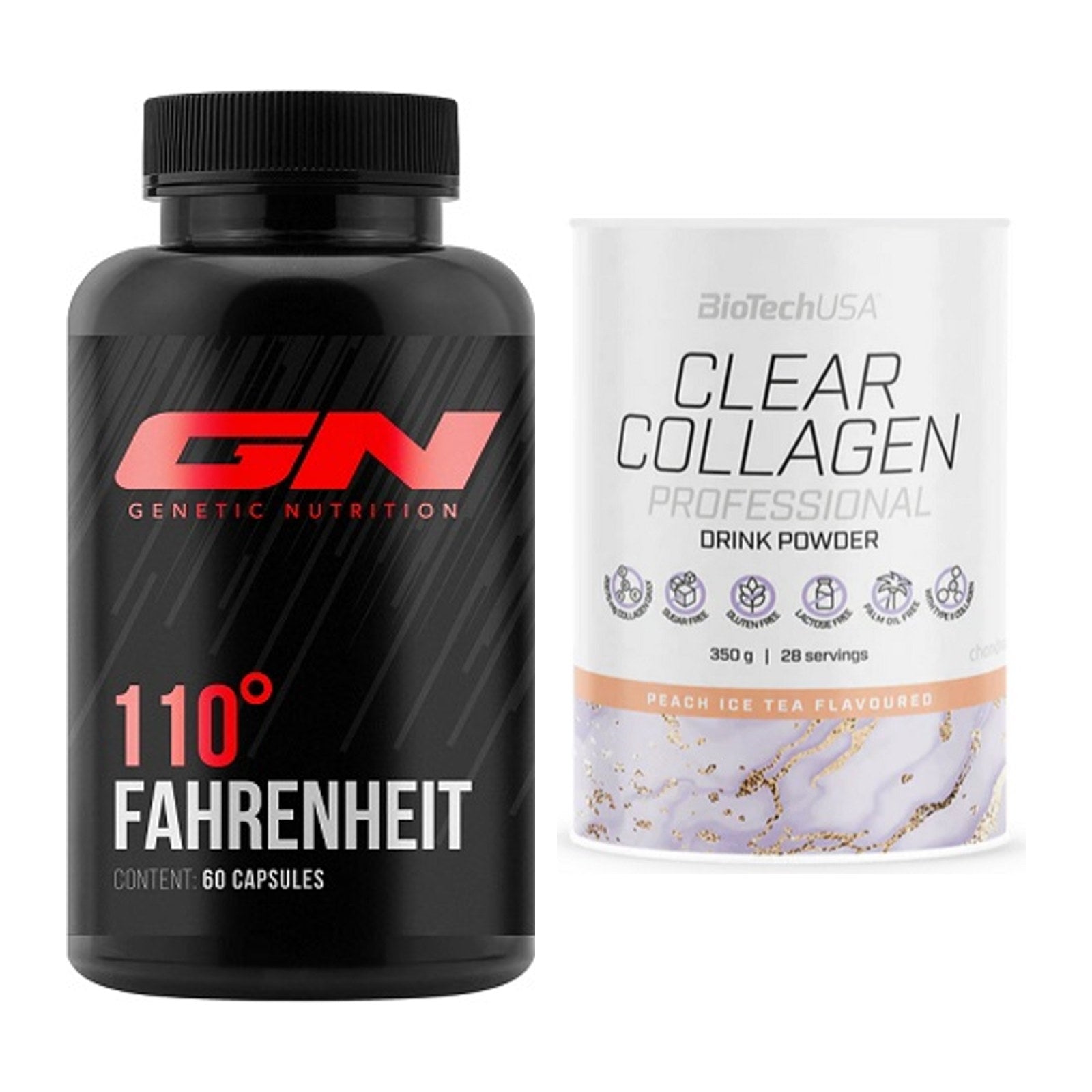 Diät-Duo: GN 110 Fahrenheit Burner + BioTech Clear Collagen – alle enthaltenen Artikel
