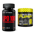 Diät-Duo: Body Attack Lipo 100 + NXT Nutrition TNT Nuclear Pump – alle enthaltenen Artikel
