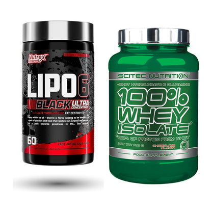 Diät-Duo: Nutrex Lipo 6 black Ultra + Scitec Whey Isolate – alle enthaltenen Artikel