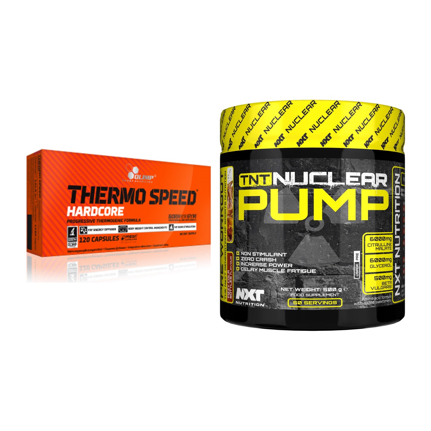 Diät-Duo: Olimp Thermo Speed Hardcore + NXT Nutrition TNT Nuclear – alle enthaltenen Artikel