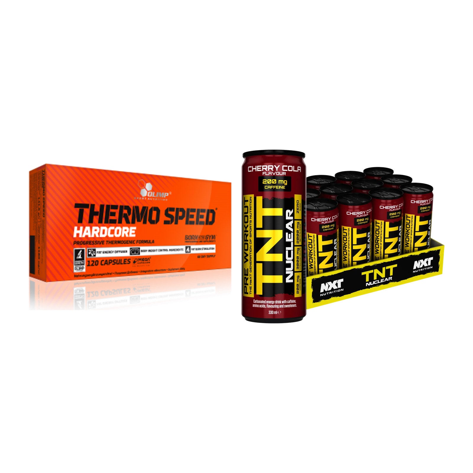 Diät-Duo: Olimp Thermo Speed Hardcore Mega + NXT Nutrition TNT NUCLEAR – alle enthaltenen Artikel