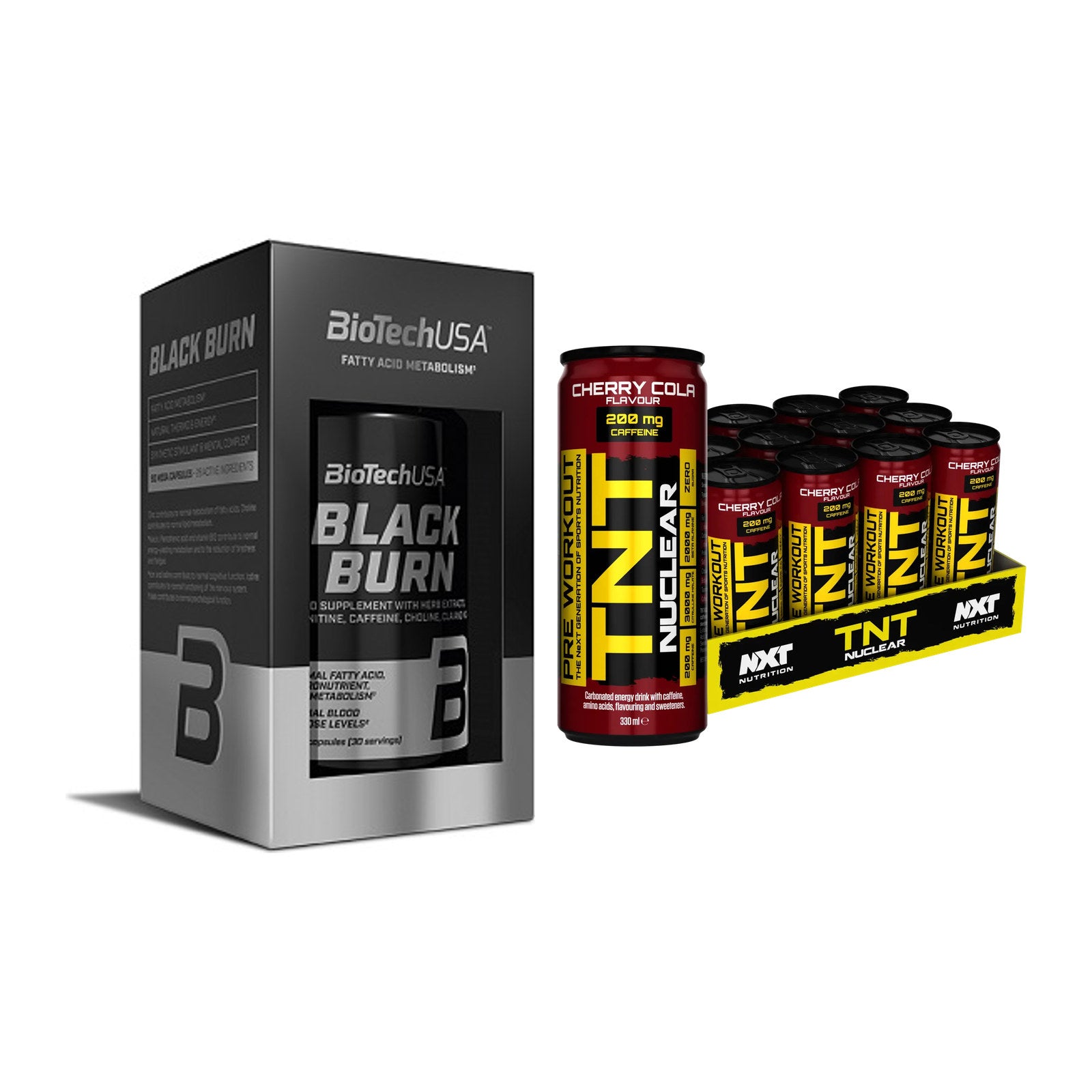 Diät-Duo: BioTech Black Burn + NXT Nutrition TNT NUCLEAR – alle enthaltenen Artikel