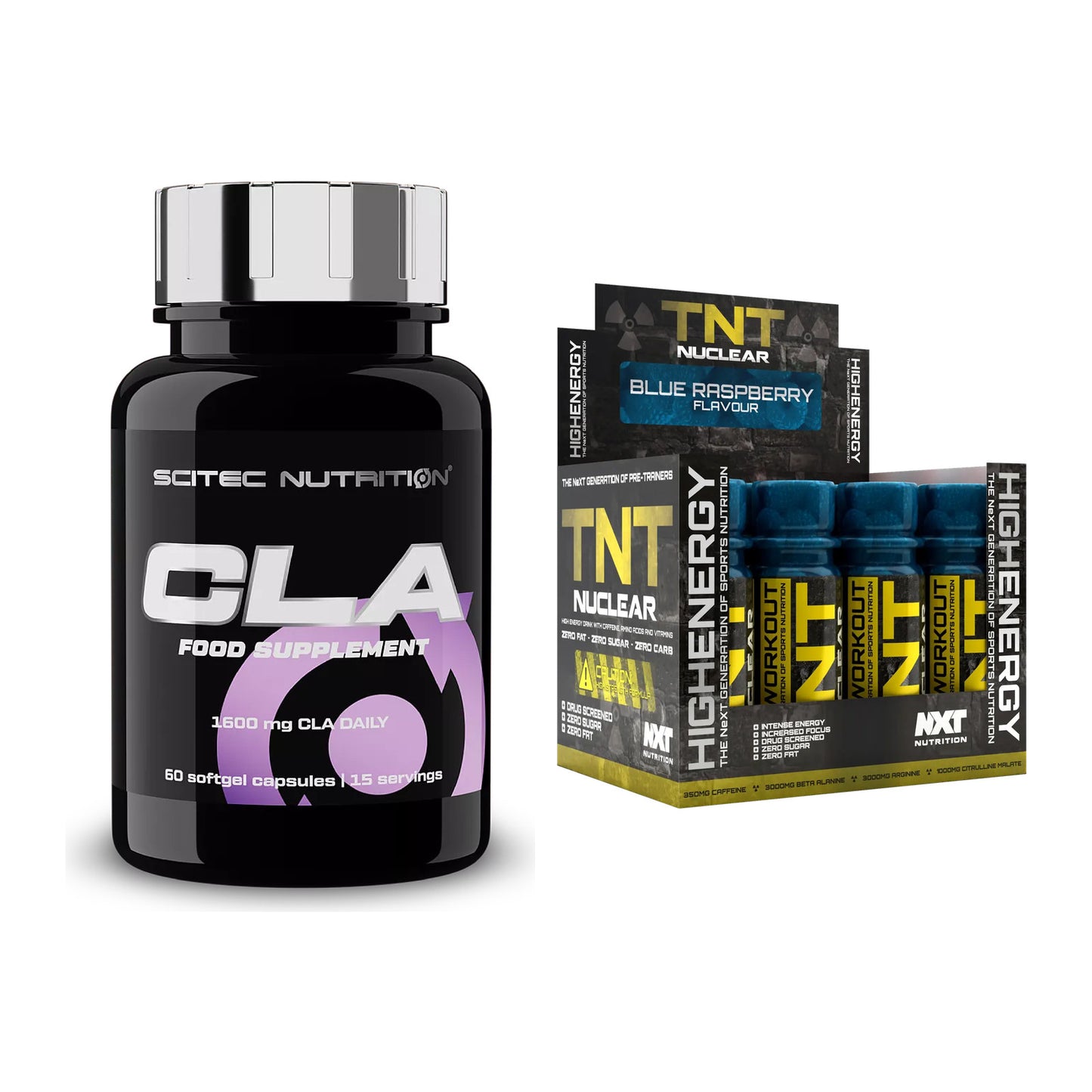 Diät-Duo: Scitec CLA + NXT Nutrition TNT Nuclear Shots – alle enthaltenen Artikel