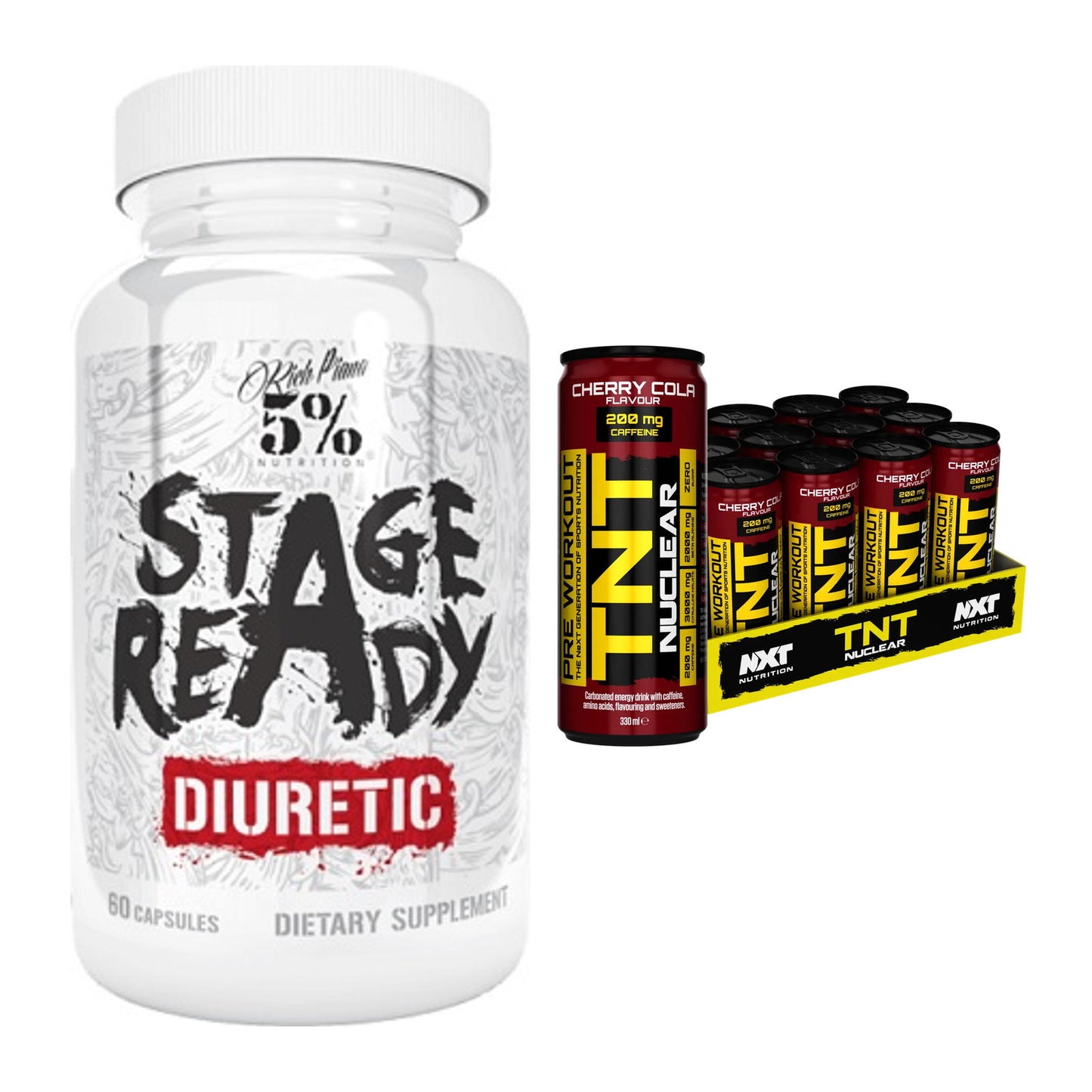 Diät-Duo: 5% Nutrition Stage Ready + NXT Nutrition TNT NUCLEAR – alle enthaltenen Artikel