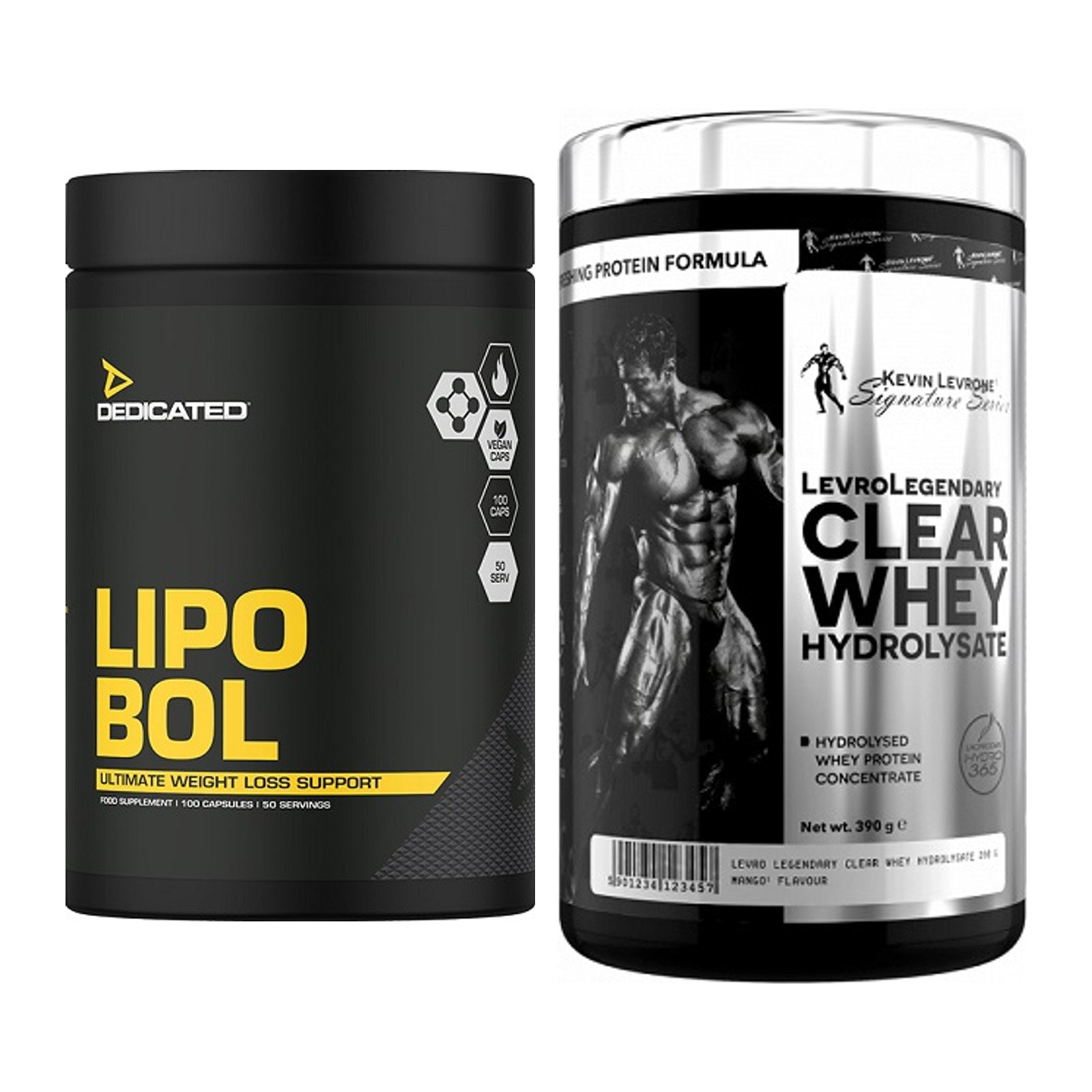 Diät-Duo: Dedicated Lipo-Bol + Kevin Levrone Clear Whey – alle enthaltenen Artikel